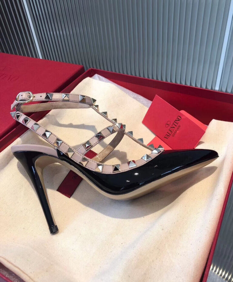 Valentino Garavani Patent Rockstud Caged Pump 100mm AlimorLuxury