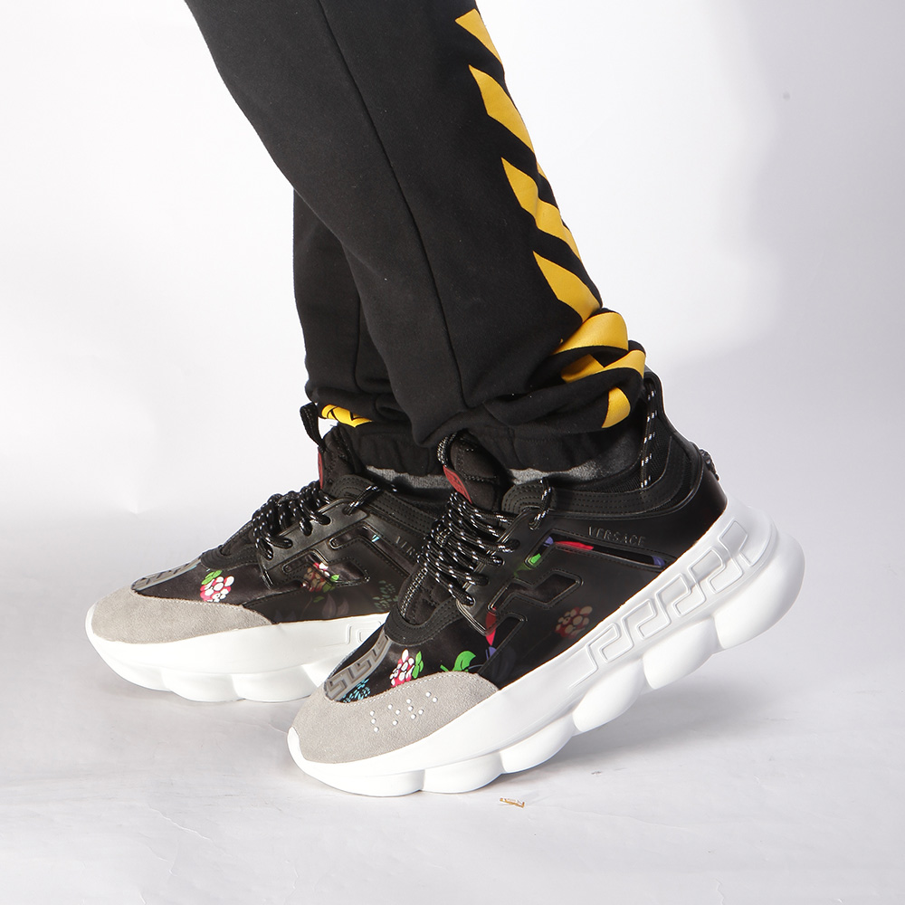 Replica Versace x The 2 Chainz âChainz Reactionâ Sneakers(Black&Grey) - Replica Bags and Shoes 