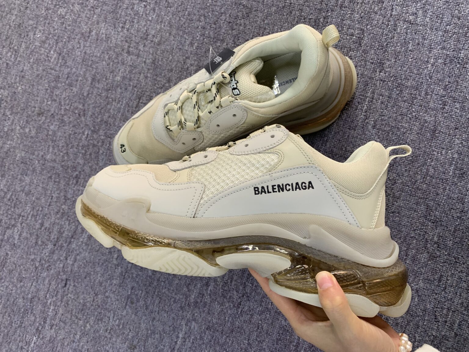 Balenciaga Triple S Low-top Trainers in Off white - AlimorLuxury