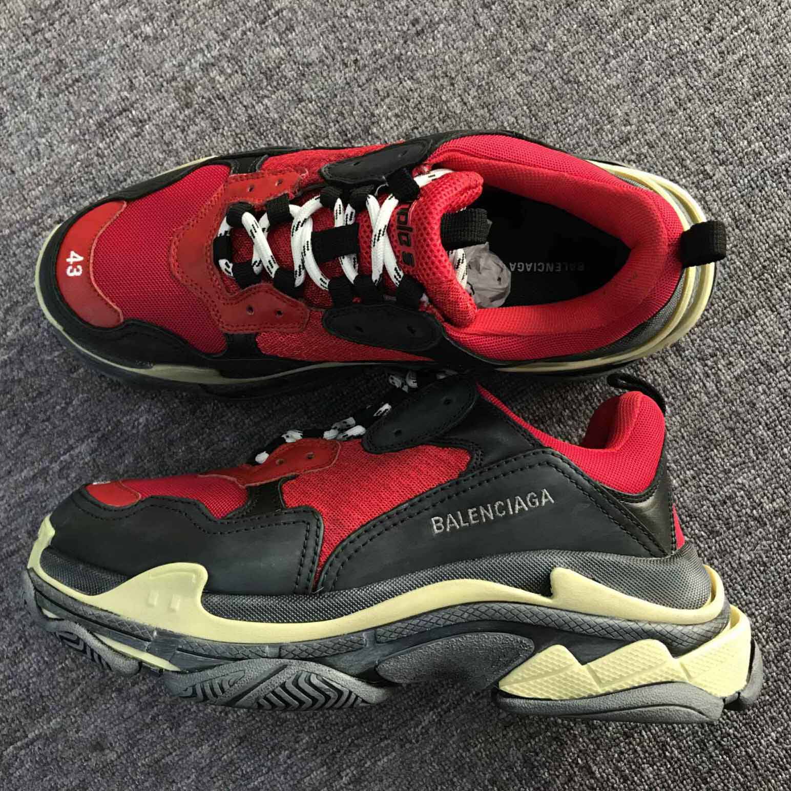 bred balenciaga triple s