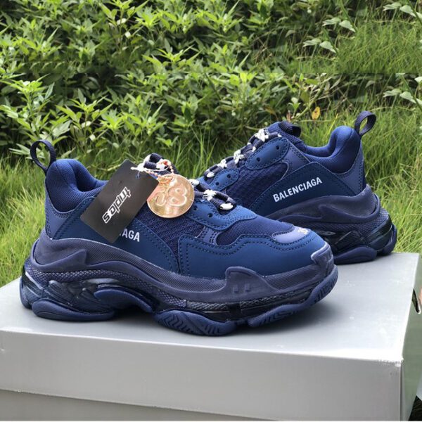 blue balenciaga triple s sneakers