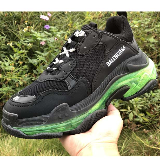 triple s black clear sole