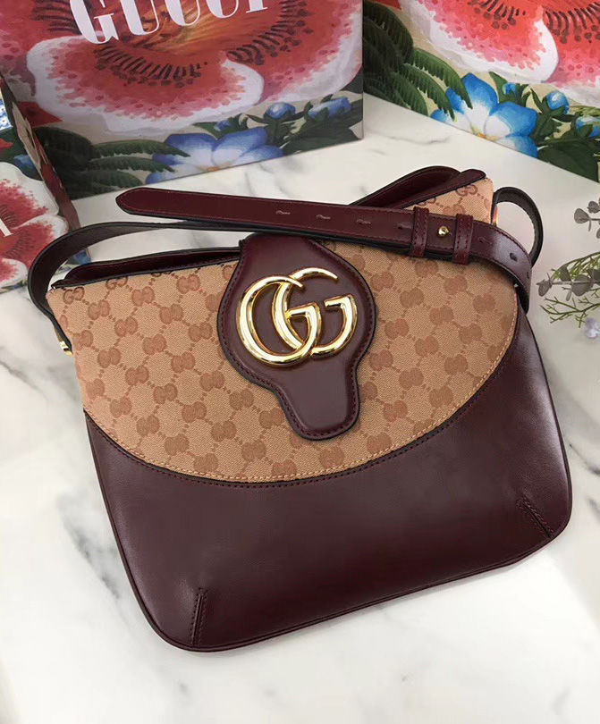 Gucci Arli GG medium shoulder bag Mauve - Replica Bags and Shoes online ...