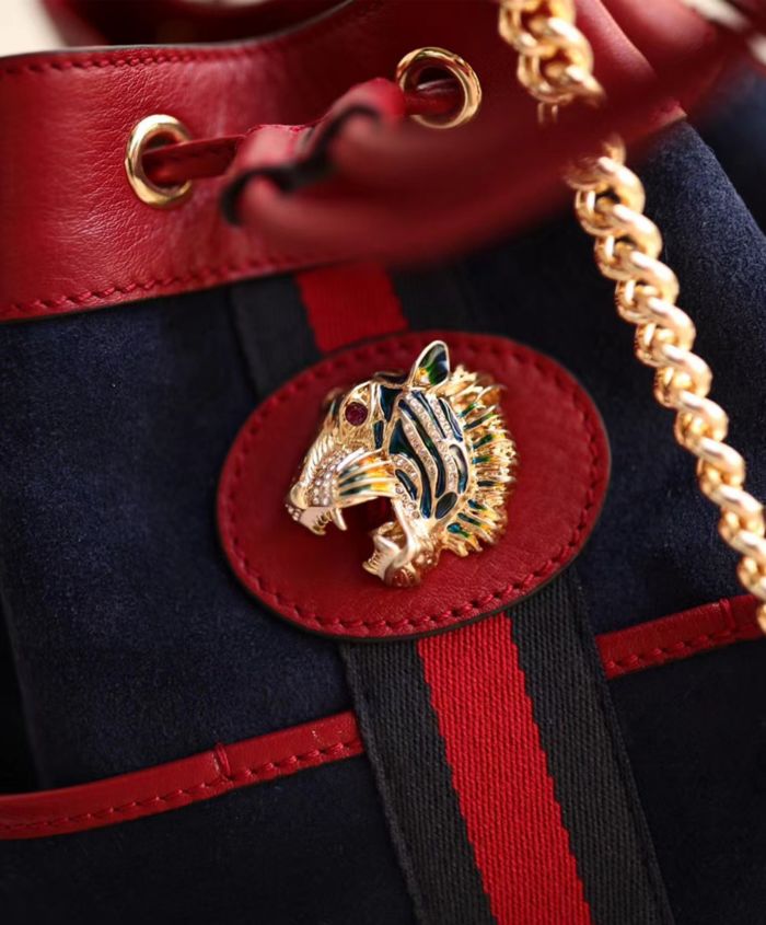 Gucci Rajah medium bucket bag Dark Blue - Image 5