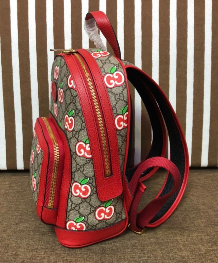 Gucci Small backpack with GG Apple print Red - Image 2