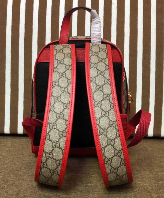 Gucci Small backpack with GG Apple print Red - Image 4