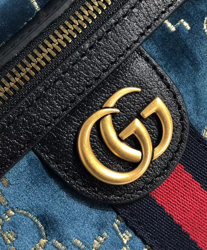 Gucci GG velvet belt bag Dark Blue - Image 6
