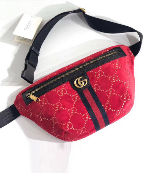 Gucci GG velvet belt bag Dark Red - Image 7