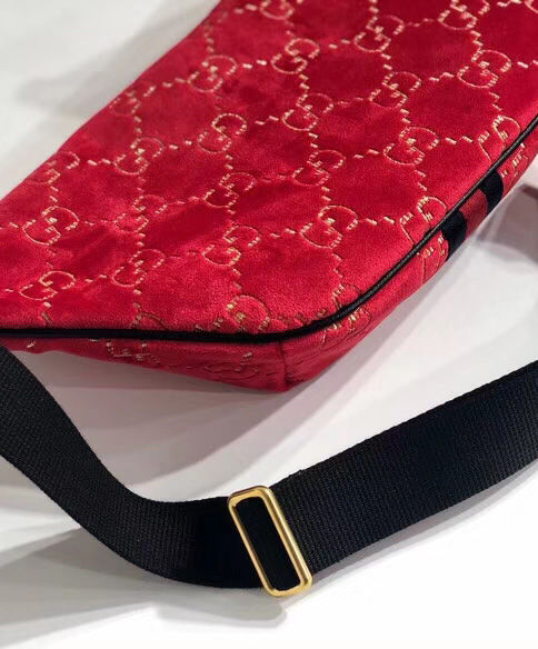 Gucci GG velvet belt bag Dark Red - Image 9