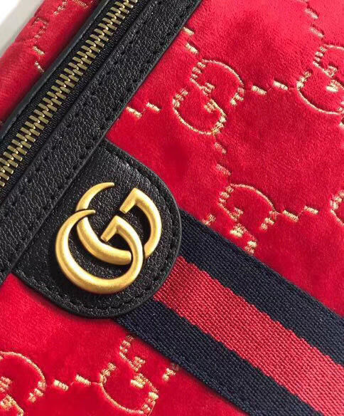 Gucci GG velvet belt bag Dark Red - Image 4