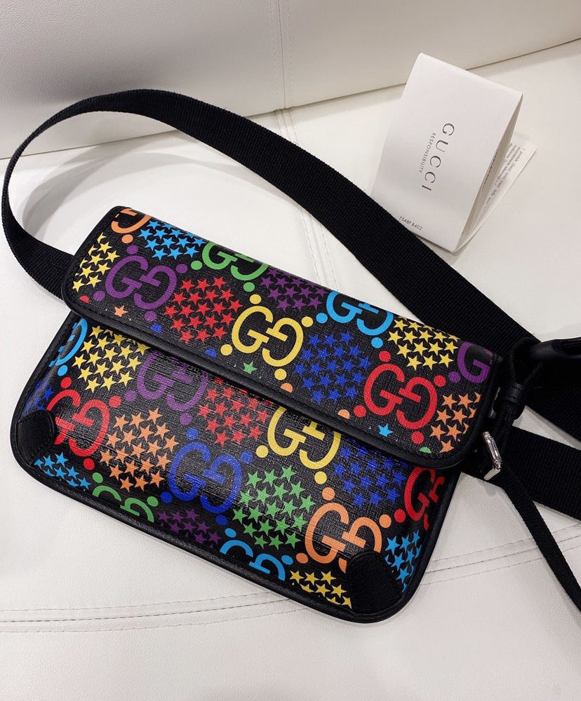 Gucci GG Psychedelic Belt Bag Green - Image 3
