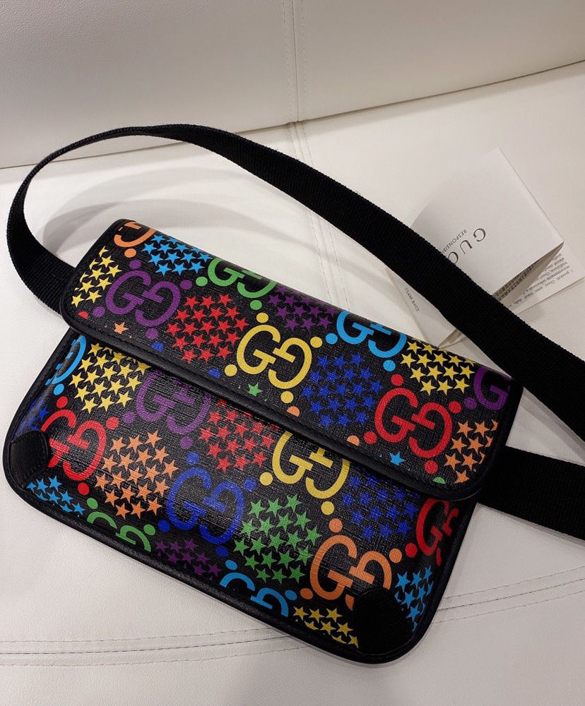 Gucci GG Psychedelic Belt Bag Green - Image 4