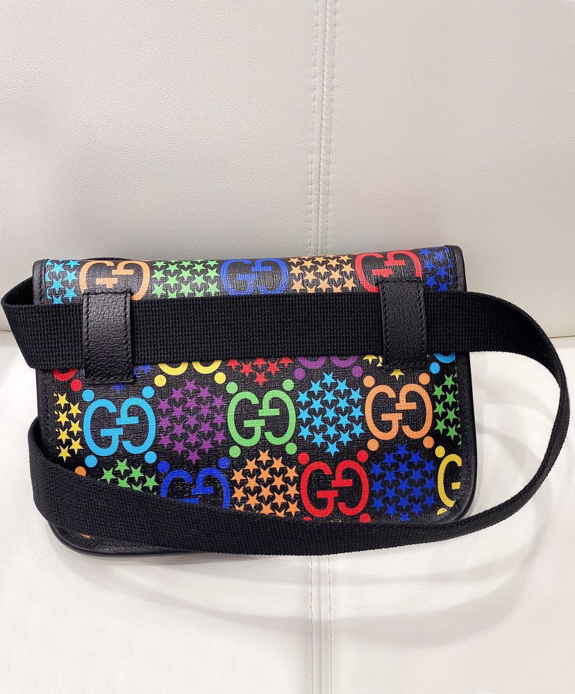 Gucci GG Psychedelic Belt Bag Green - Image 5