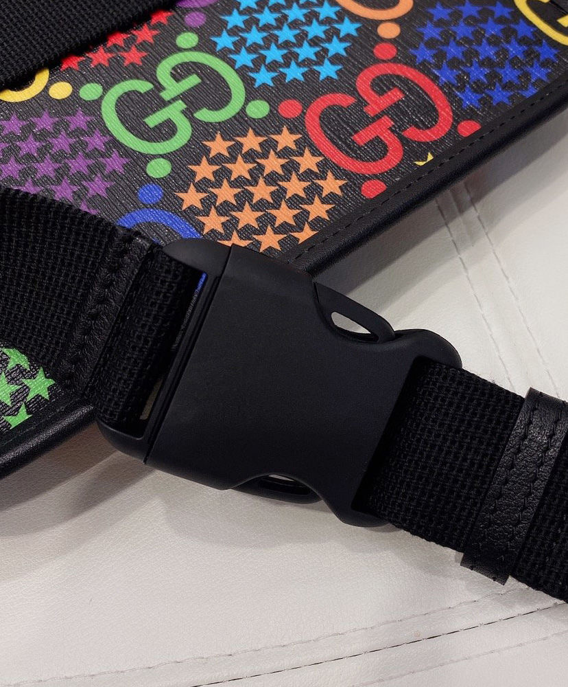 Gucci GG Psychedelic Belt Bag Green - Image 7