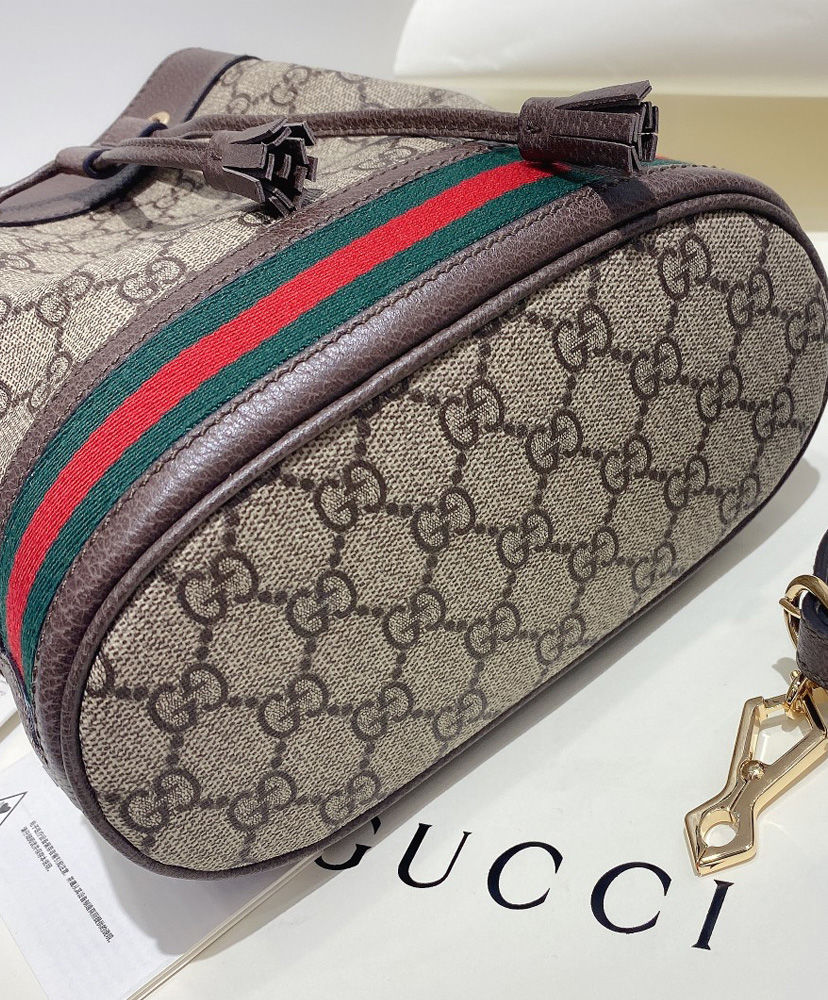 Gucci Ophidia Small GG Bucket Bag Dark Coffee - Image 4