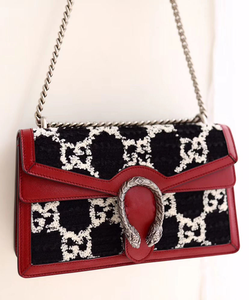Gucci Dionysus GG Tweed Small Shoulder Bag Black - Image 6