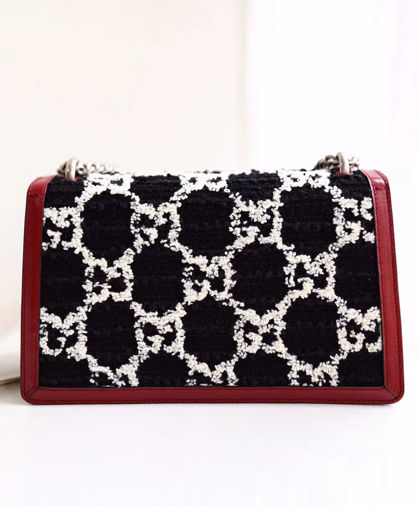 Gucci Dionysus GG Tweed Small Shoulder Bag Black - Image 7