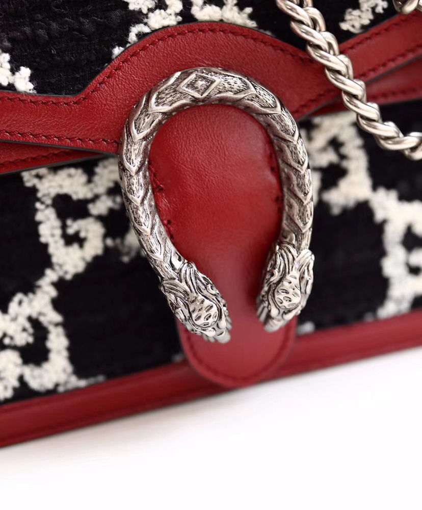 Gucci Dionysus GG Tweed Small Shoulder Bag Black - Image 2