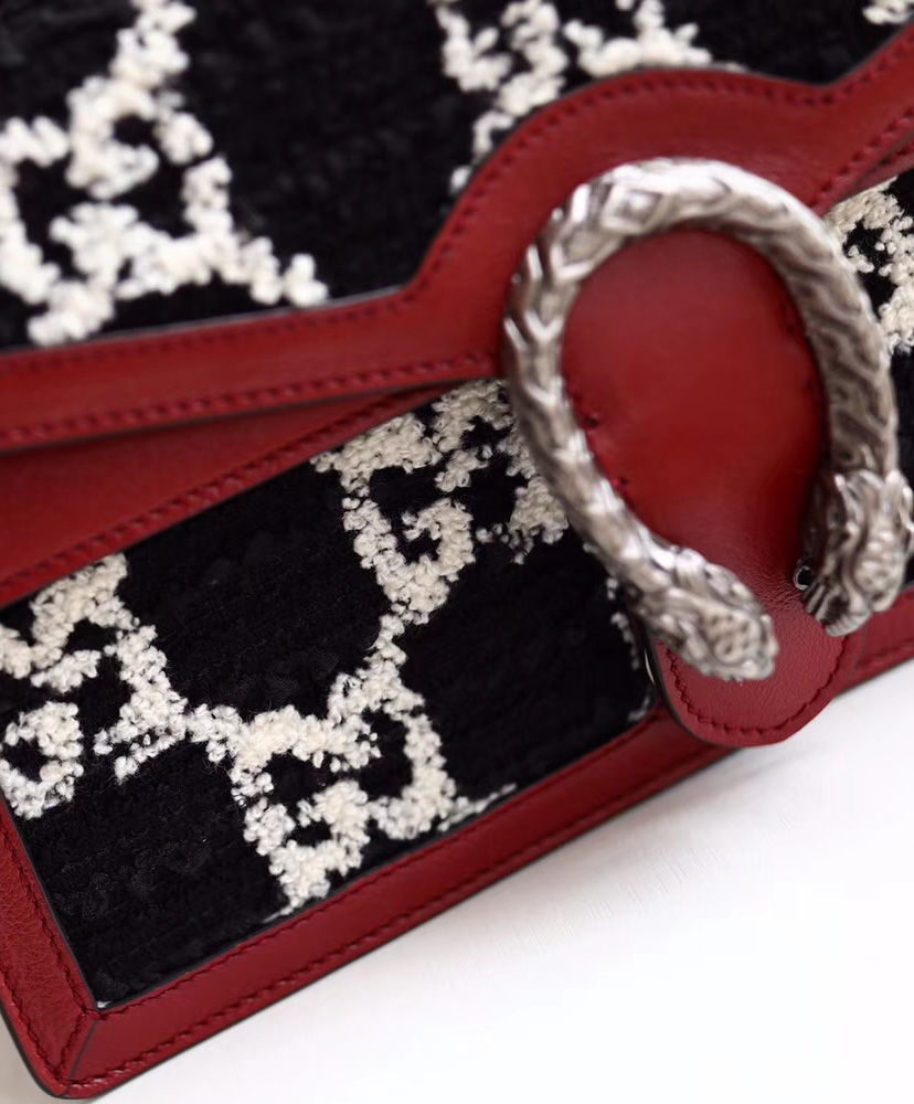 Gucci Dionysus GG Tweed Small Shoulder Bag Black - Image 3