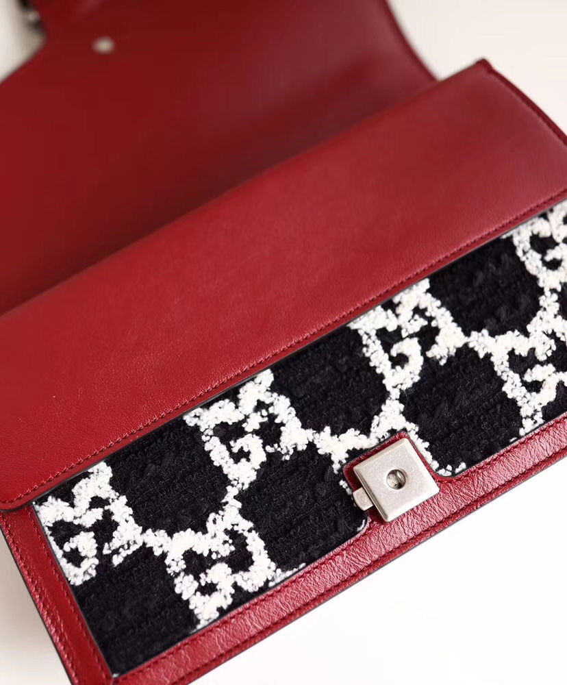 Gucci Dionysus GG Tweed Small Shoulder Bag Black - Image 4