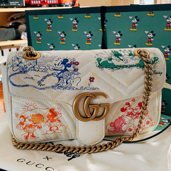 disney x gucci gg marmont small shoulder bag