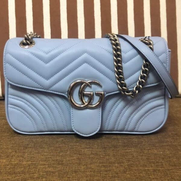 Gucci GG Marmont Small Shoulder Bag Blue
