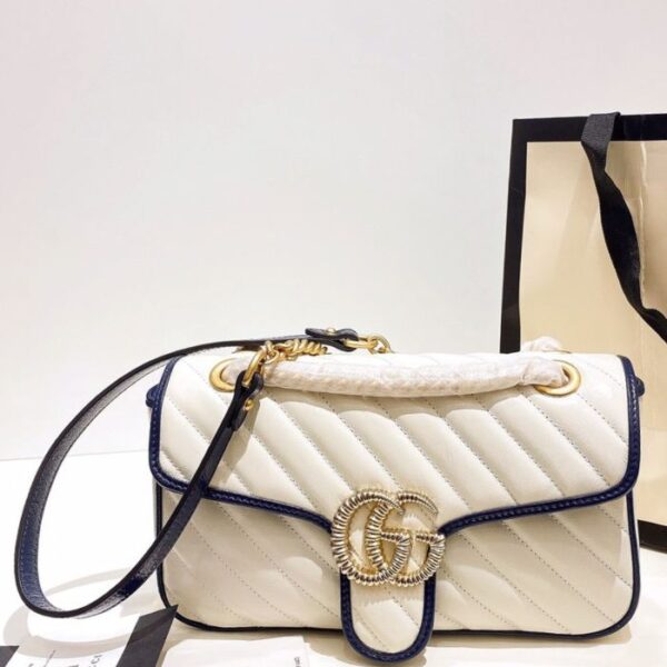 Gucci GG Marmont Small Shoulder Bag White
