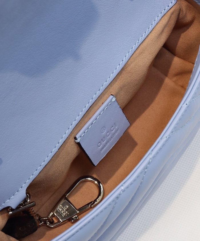 Gucci GG Marmont Super Mini Bag Blue - Image 3