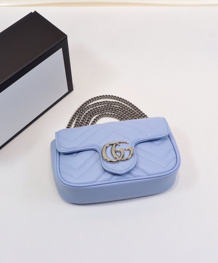Gucci GG Marmont Super Mini Bag Blue - Image 7