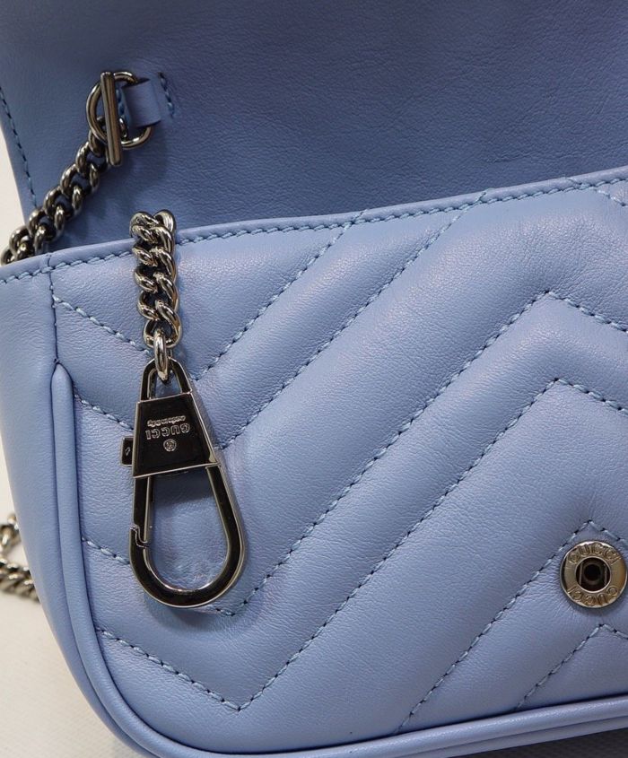 Gucci GG Marmont Super Mini Bag Blue - Image 2