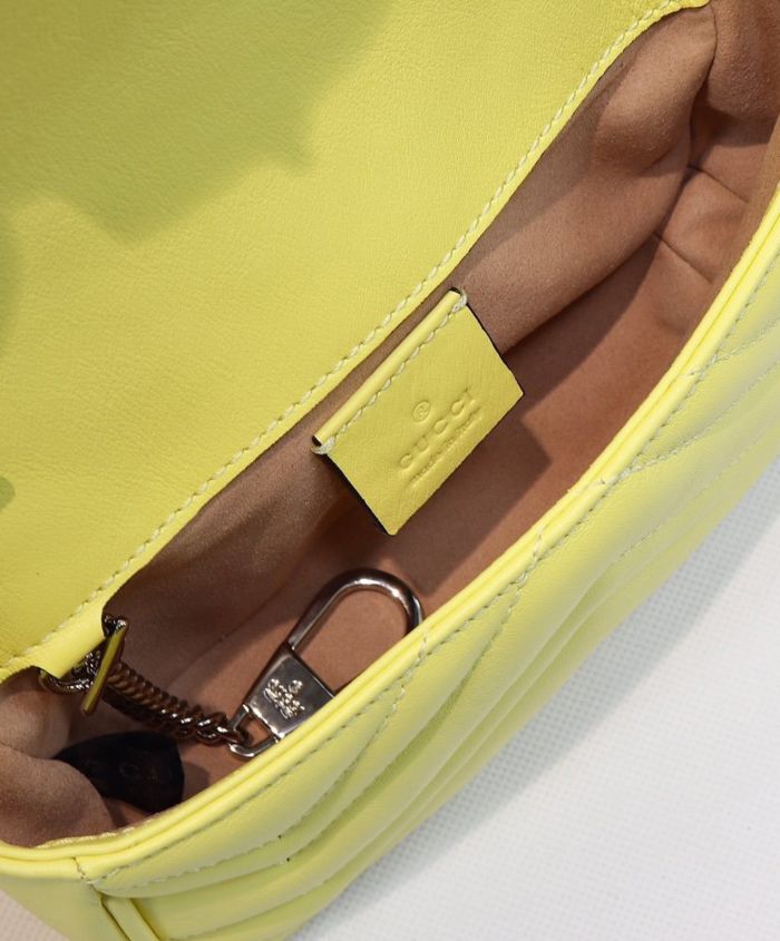 Gucci GG Marmont Super Mini Bag Yellow - Image 9