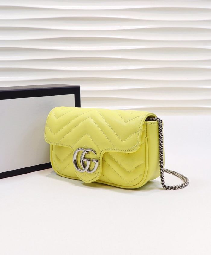 Gucci GG Marmont Super Mini Bag Yellow - Image 2