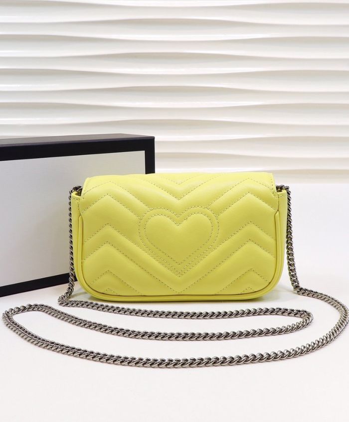 Gucci GG Marmont Super Mini Bag Yellow - Image 4