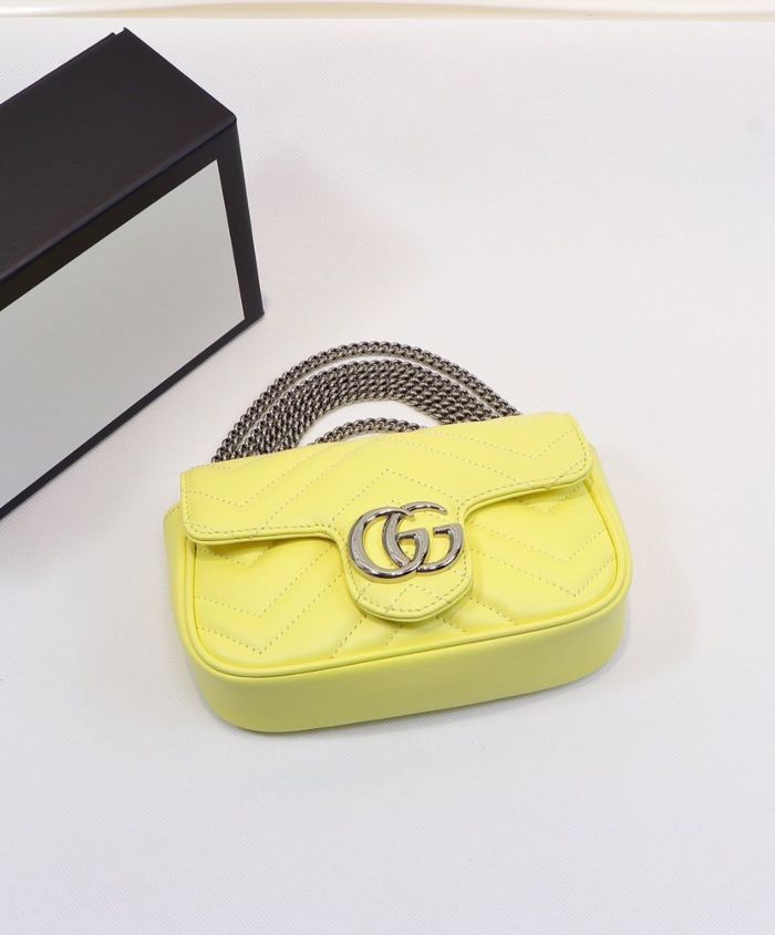 Gucci GG Marmont Super Mini Bag Yellow - Image 5
