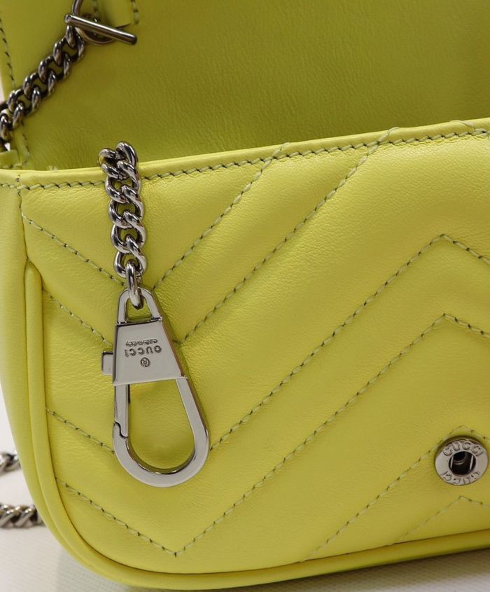 Gucci GG Marmont Super Mini Bag Yellow - Image 8