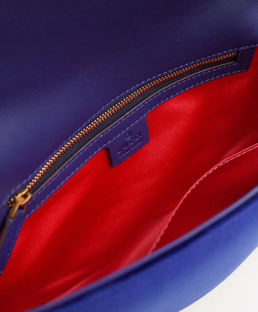 Gucci GG Marmont medium velvet shoulder bag Blue - Image 5