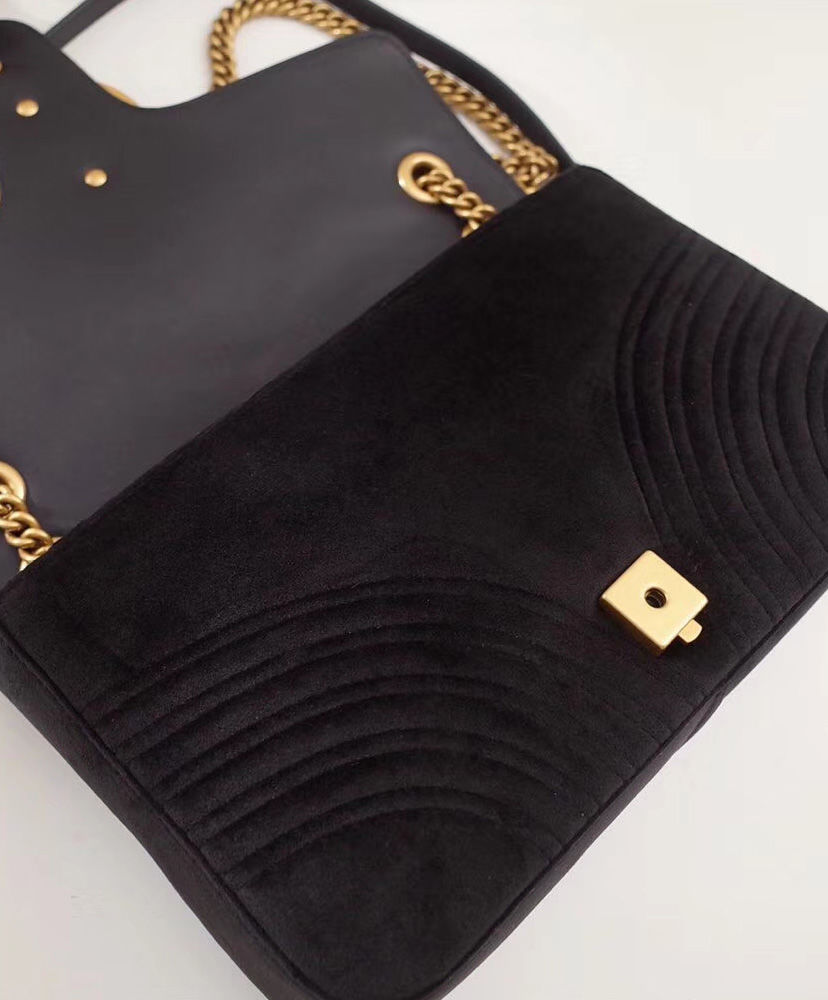Gucci GG Marmont medium velvet shoulder bag Black - Image 6