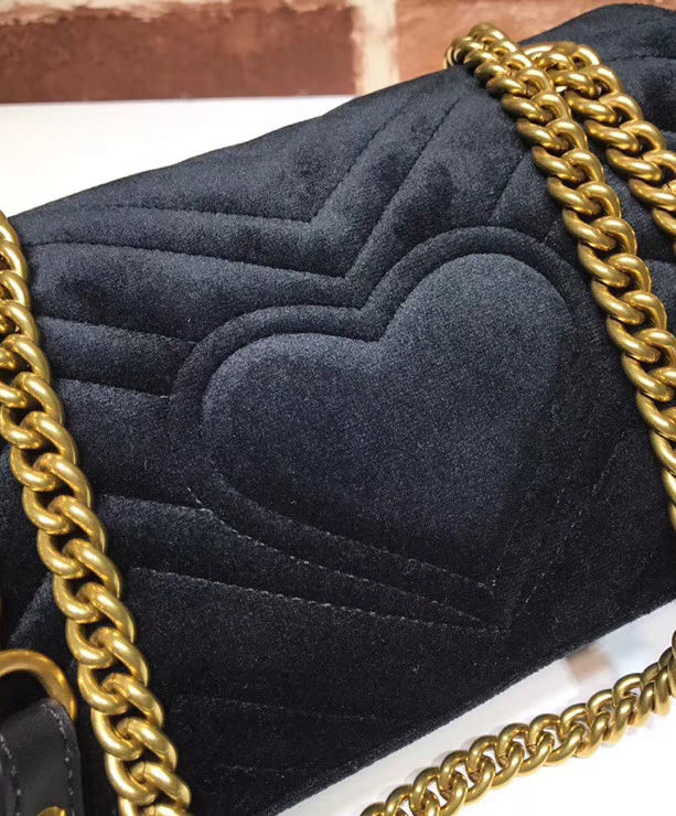 Gucci GG Marmont velvet mini bag Black - Image 2