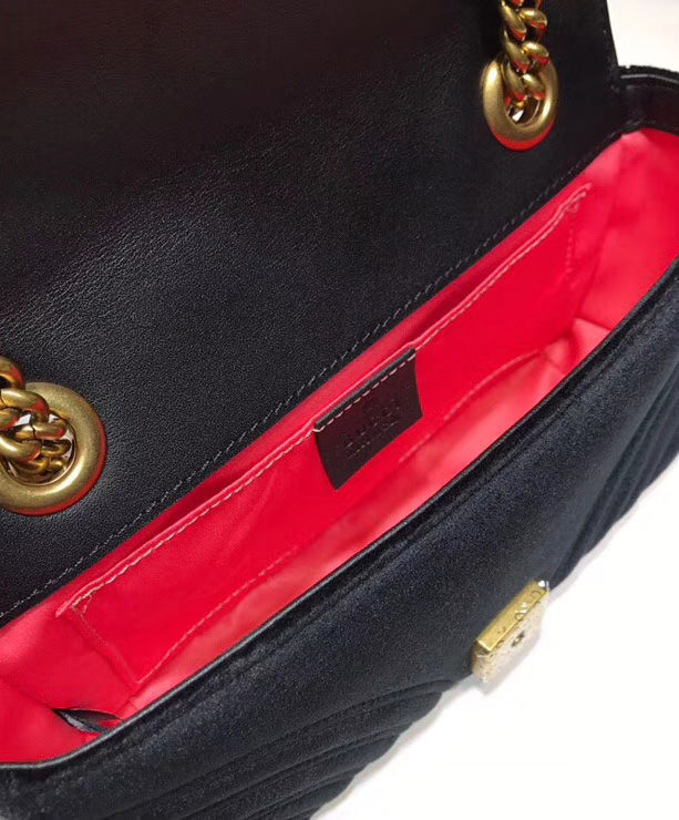 Gucci GG Marmont velvet mini bag Black - Image 3