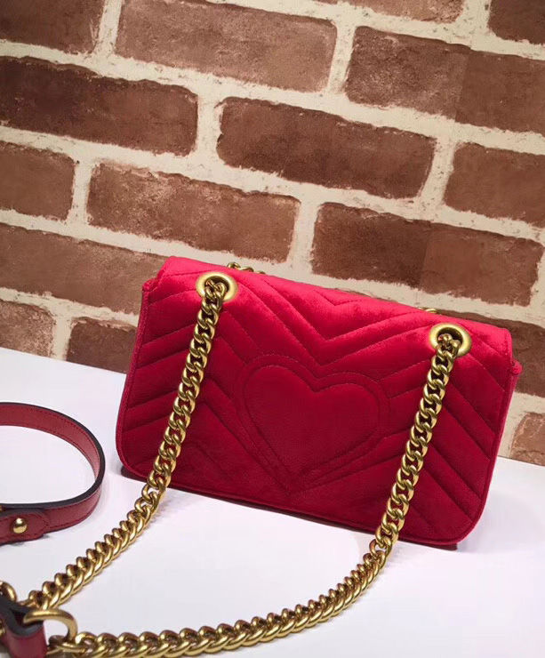 Gucci GG Marmont velvet mini bag Dark Red - Image 3