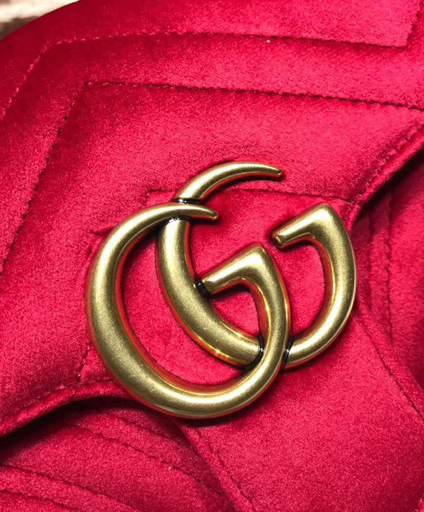 Gucci GG Marmont velvet mini bag Dark Red - Image 4
