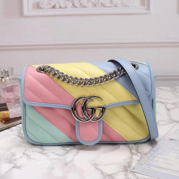Gucci GG Marmont Matelasse Mini Bag Blue