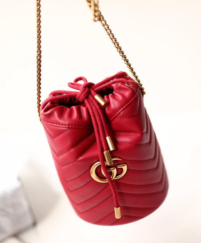 Gucci GG Marmont mini bucket bag Red - Image 2