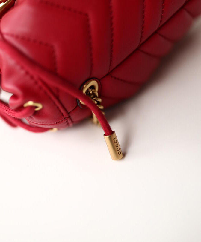 Gucci GG Marmont mini bucket bag Red - Image 7
