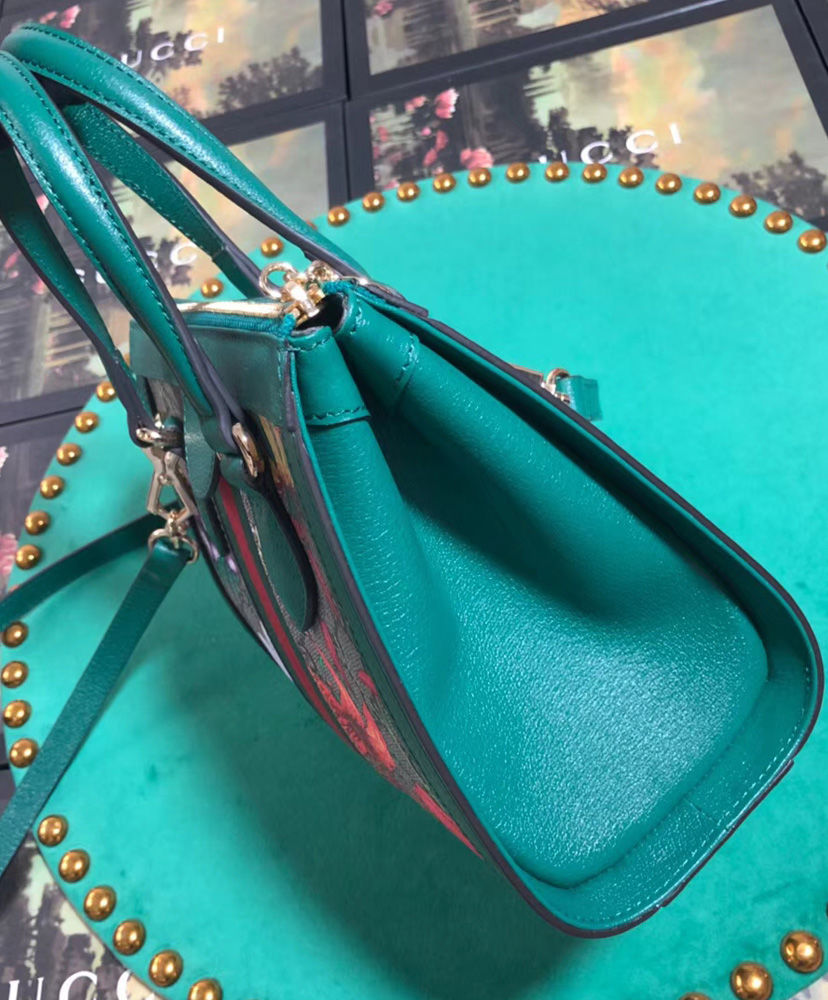 Gucci Ophidia GG Flora small tote bag Green - Image 6