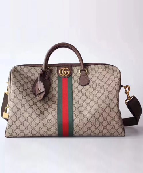 Gucci Ophidia GG medium carry-on duffle Dark Coffee