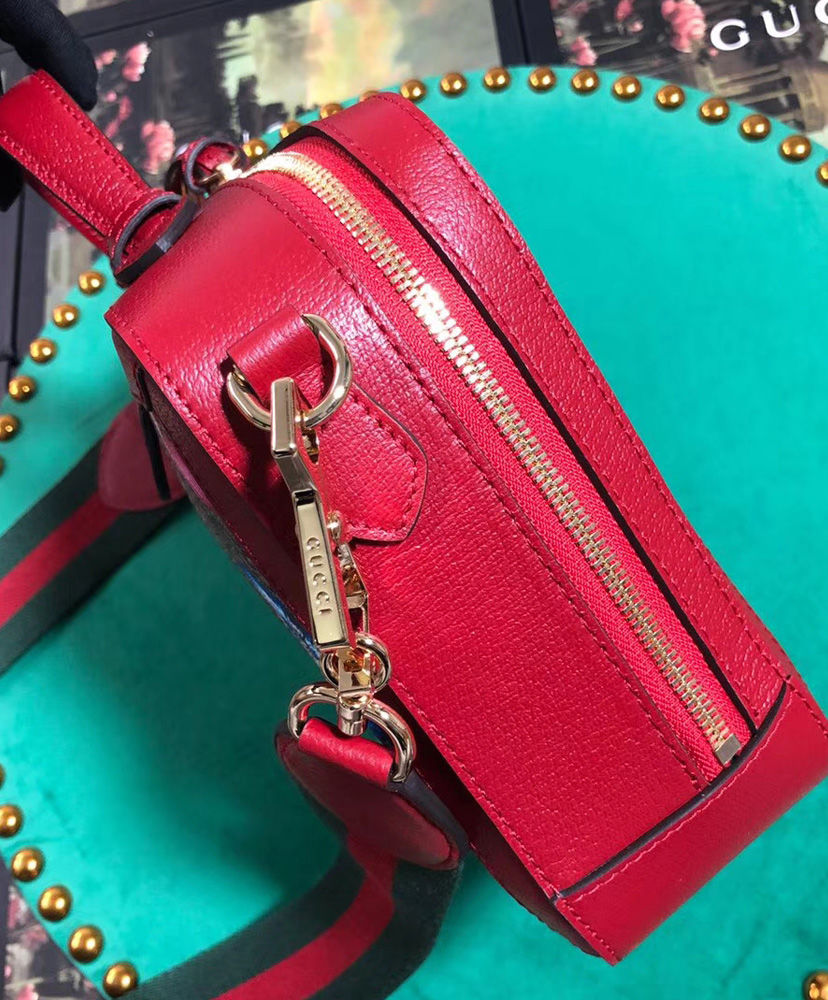 gucci ophidia gg flora mini bag in red