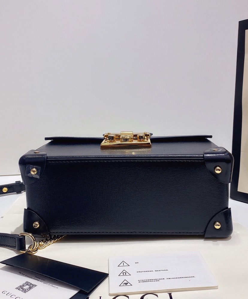 gucci padlock small bamboo shoulder bag