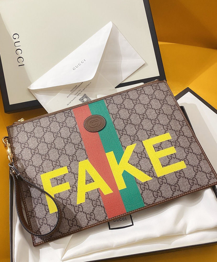 gucci print pouch