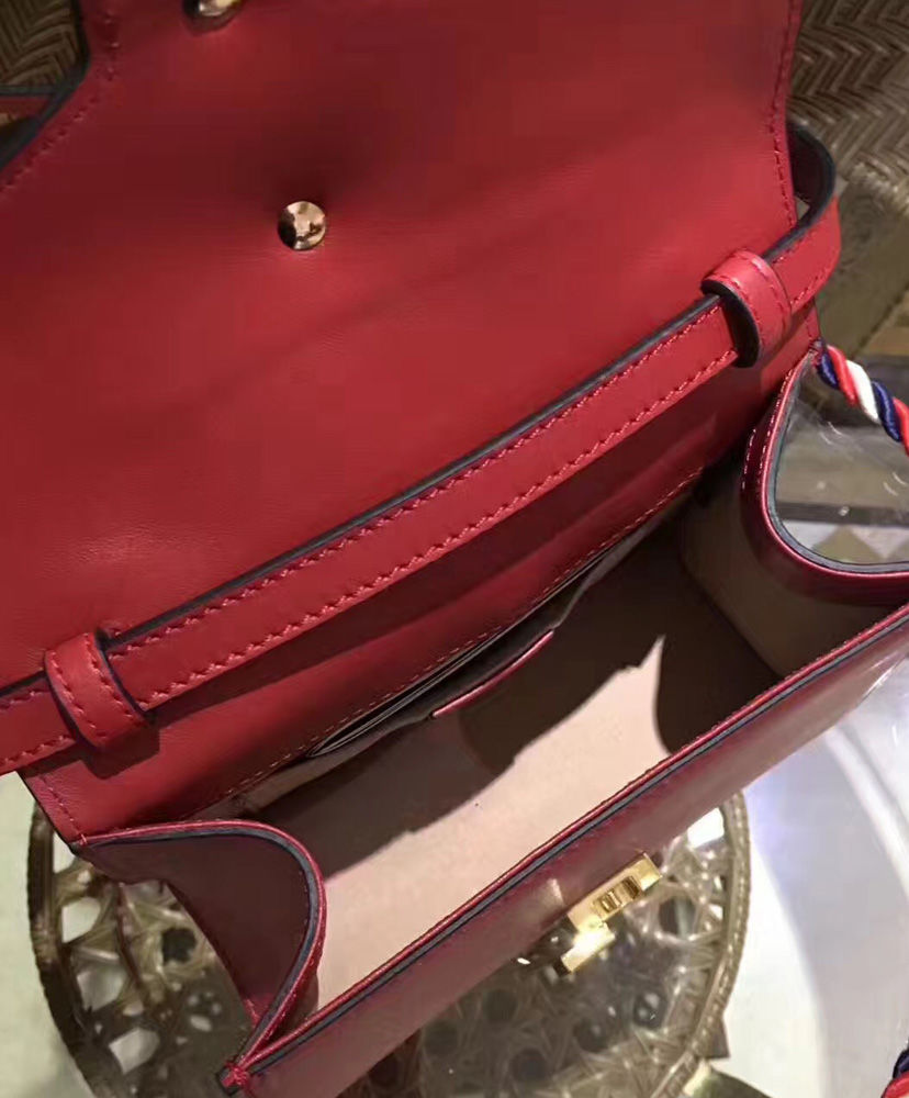 Gucci Sylvie Leather Mini Bag Red - Image 9